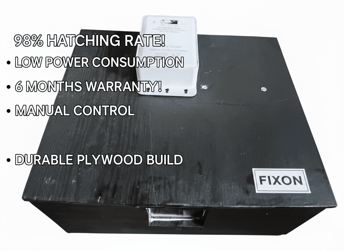 Egg incubator 50 eggs manual (Plywod box)